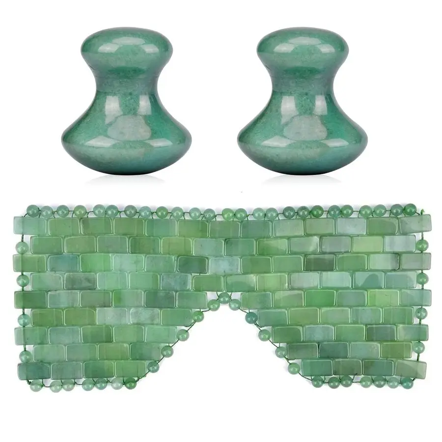 

Jade Eye mask ampJade Mushroom gua sha Massage Tool