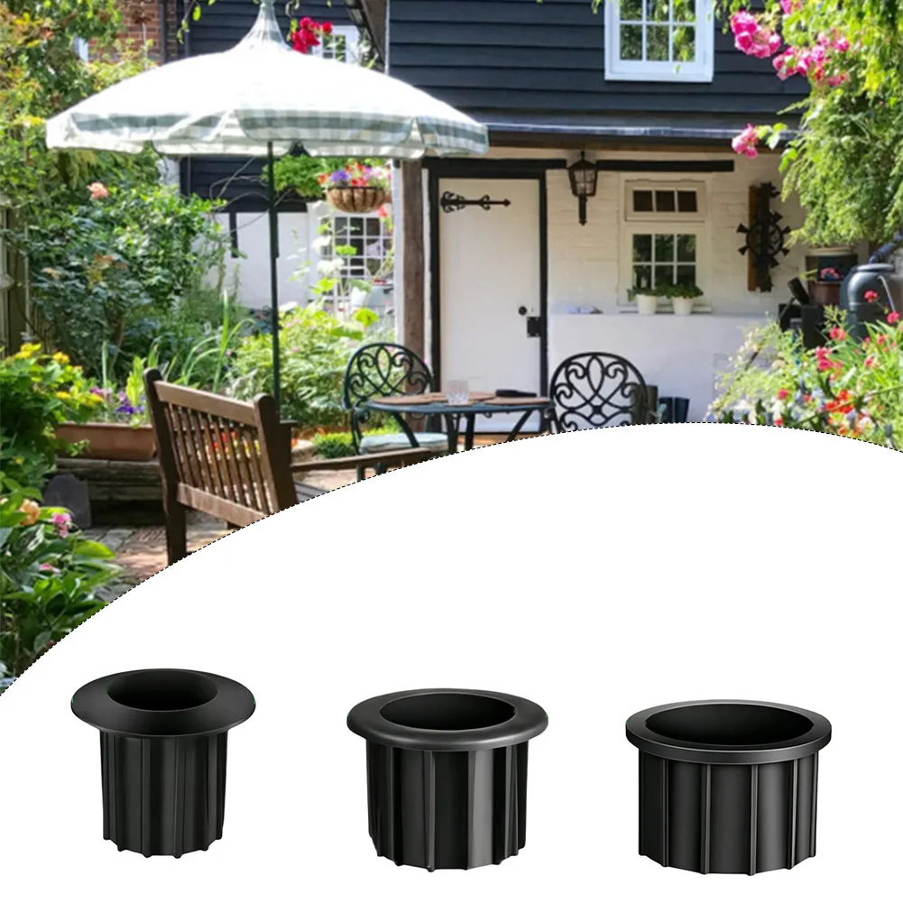 3 Pcs Adjustable Parasol Standpipe With For Multi Size PVC Sleeves For Outdoor Umbrella Base Bracket Accessories