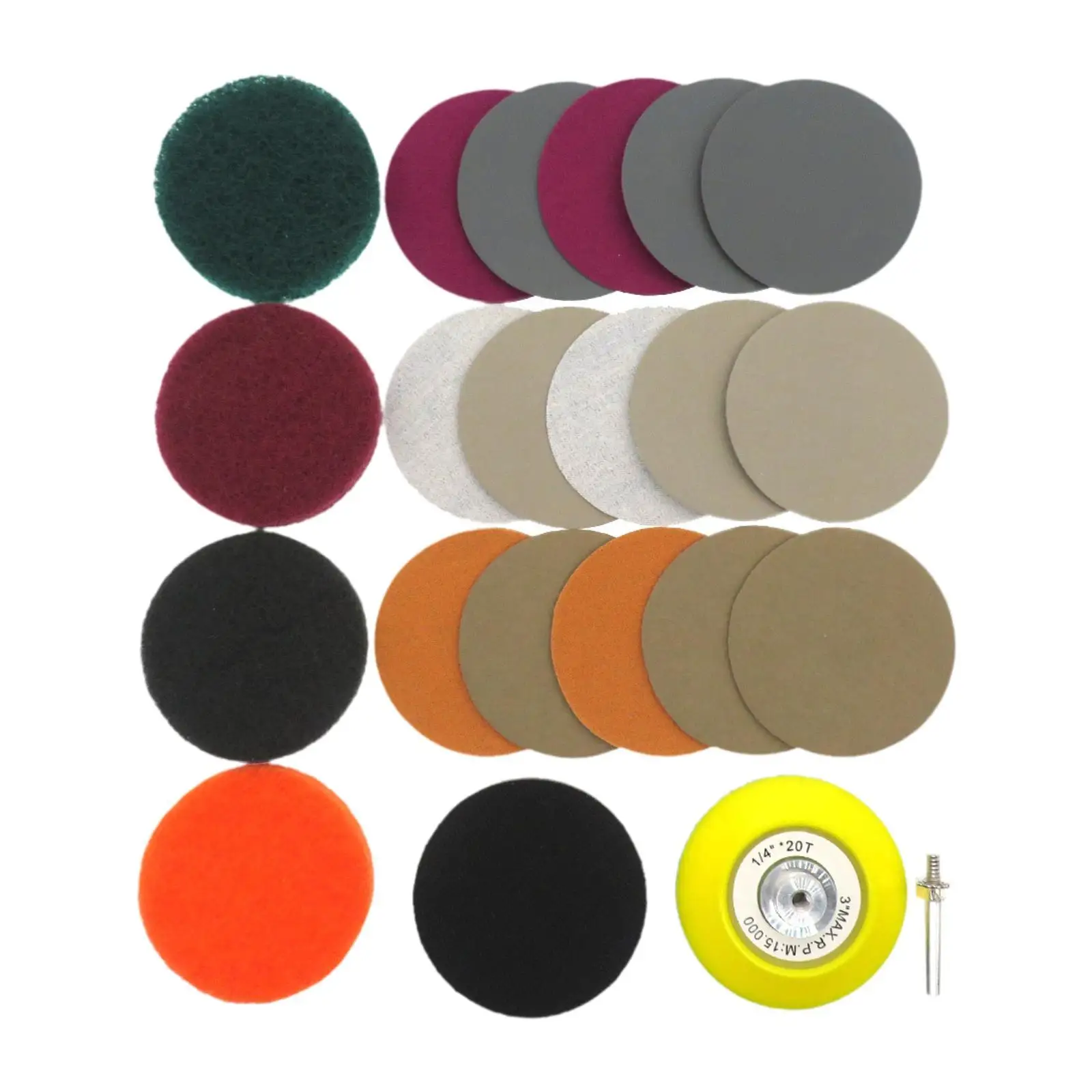Easy to Use Sanding Discs Pads Car Care Abrasive Paper Flocking Headlight Polishing Restoration Kit for Auto Accessories