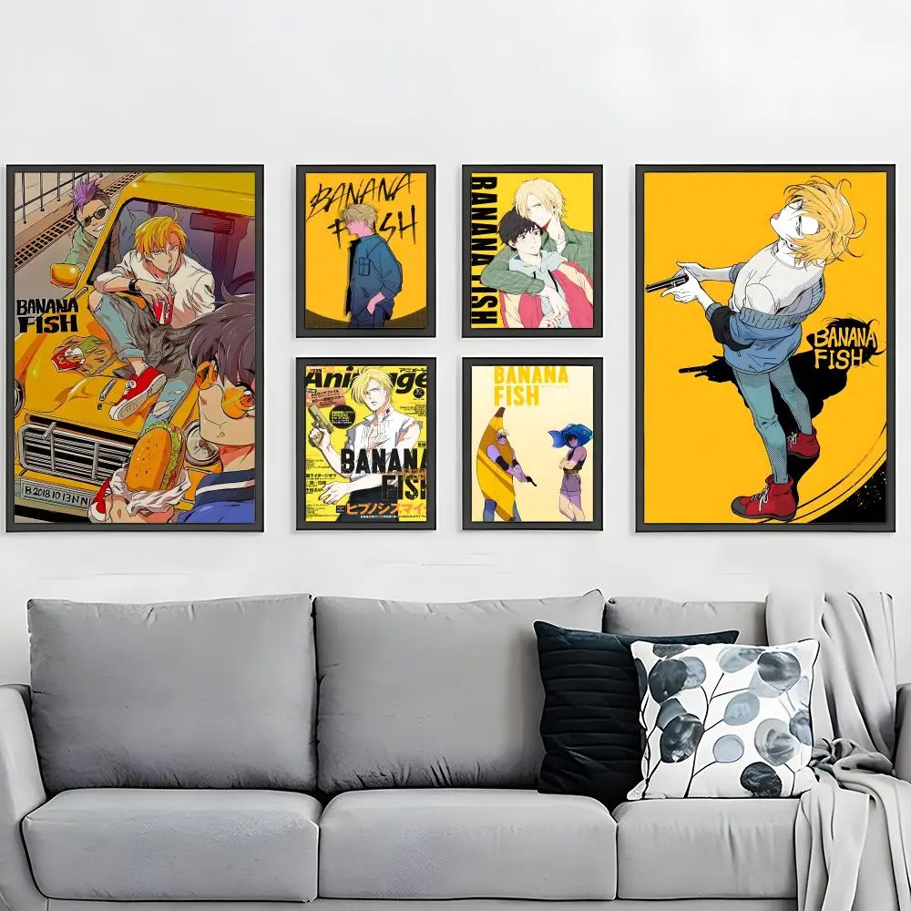 crime anime BANANA FISH Poster HD Waterproof Self-Adhesive Wall Art – Multi-Scene Use, Top Gift Pick