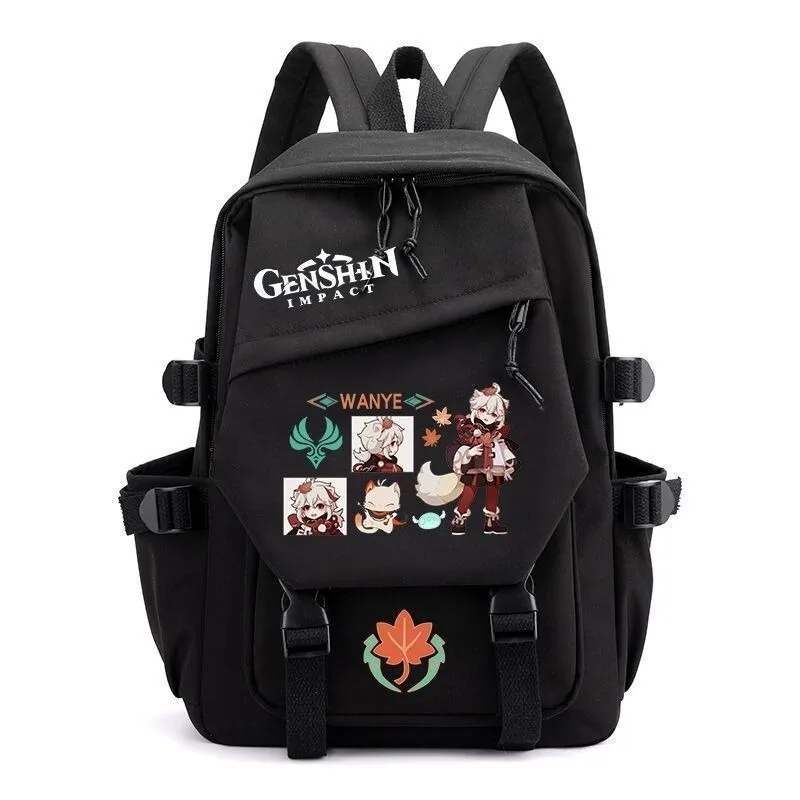 

29×42×13cm Black White Blue Green Pink, Genshin Impact, Student Kids Teens School Bags, Anime Backpacks Girls Boys