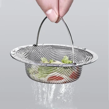 Sieć filtrów do zlewów kuchennych ze stali nierdzewnej do umywalki do mycia warzyw Zlew Filtracja pozostałości ścieków Siatka zapobiegająca zatykaniu i wyciekom