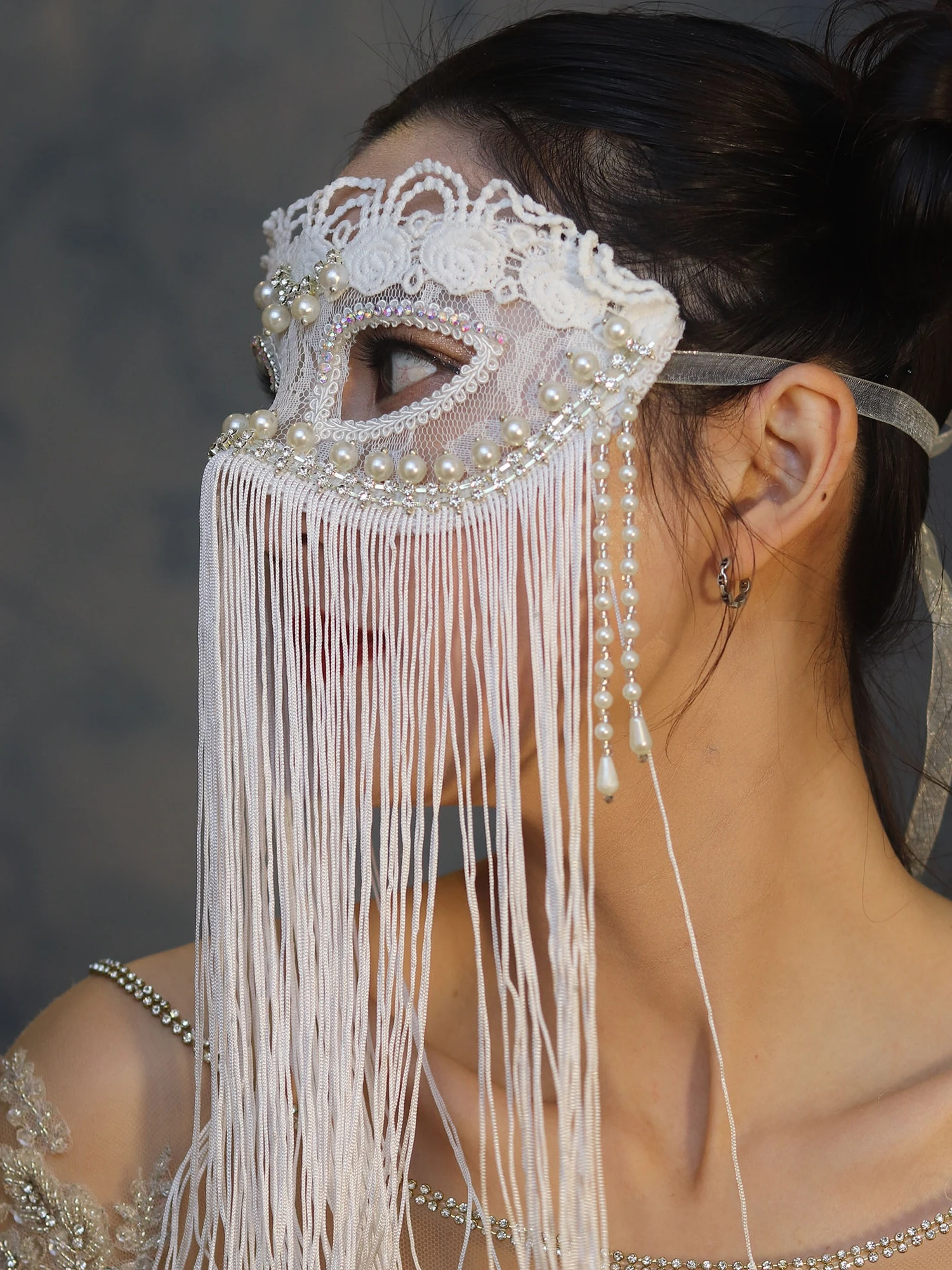 

Halloween Mask Retro Christmas Party Tassel Stage Sexy Chinese Style