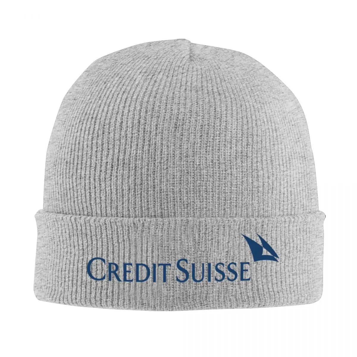 Credit Suisse Logo Knitted Caps for Women Men Skullies Beanies Winter Hat Acrylic Casual Caps