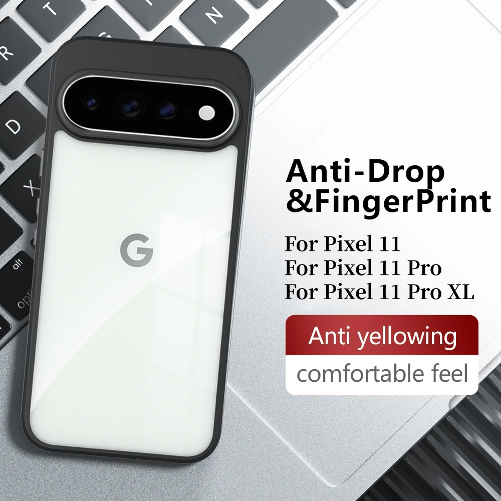 Für Google Pixel 11 Pro XL Hülle Pixel 11 10 Pro XL Cover Fundas Coque Harte Transparente PC Weiche TPU-Kante Stoßfeste Schale Handyhülle