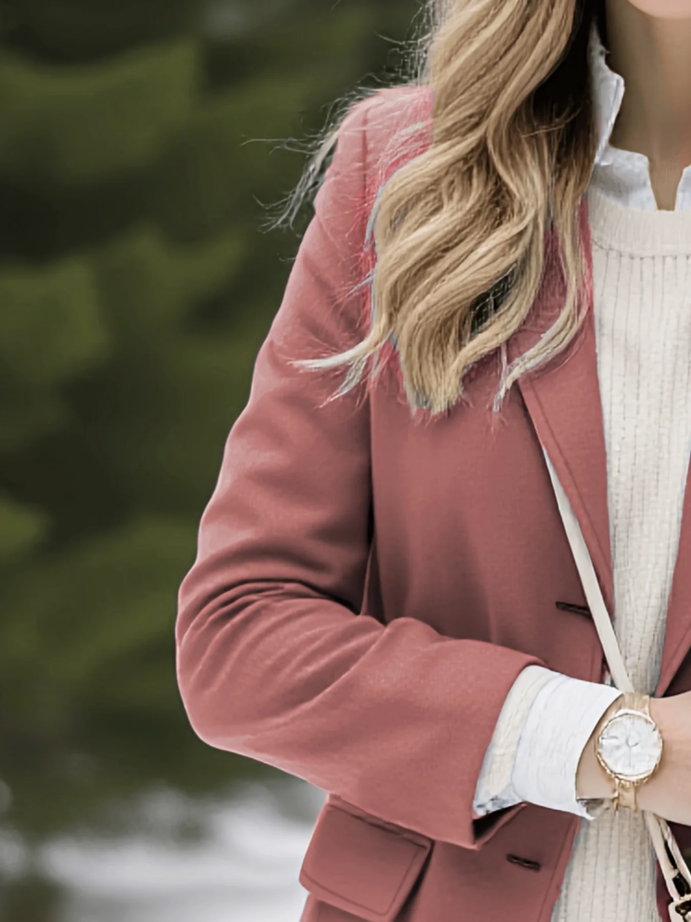 New Winter Women Trench Tweed Thickened Warm Wool&Blends  Coat Elegant Multi-Color Jacket Cardigan Single-Breasted Female Tops