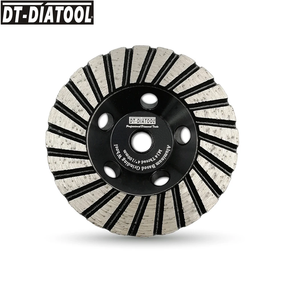 DT-DIATOOL 1pc M14 Thread Dia 100mm/4inch Grit#30 Aluminum Based Grinding Cup Wheel Grinding Disc Granite Marble Grinding Wheel