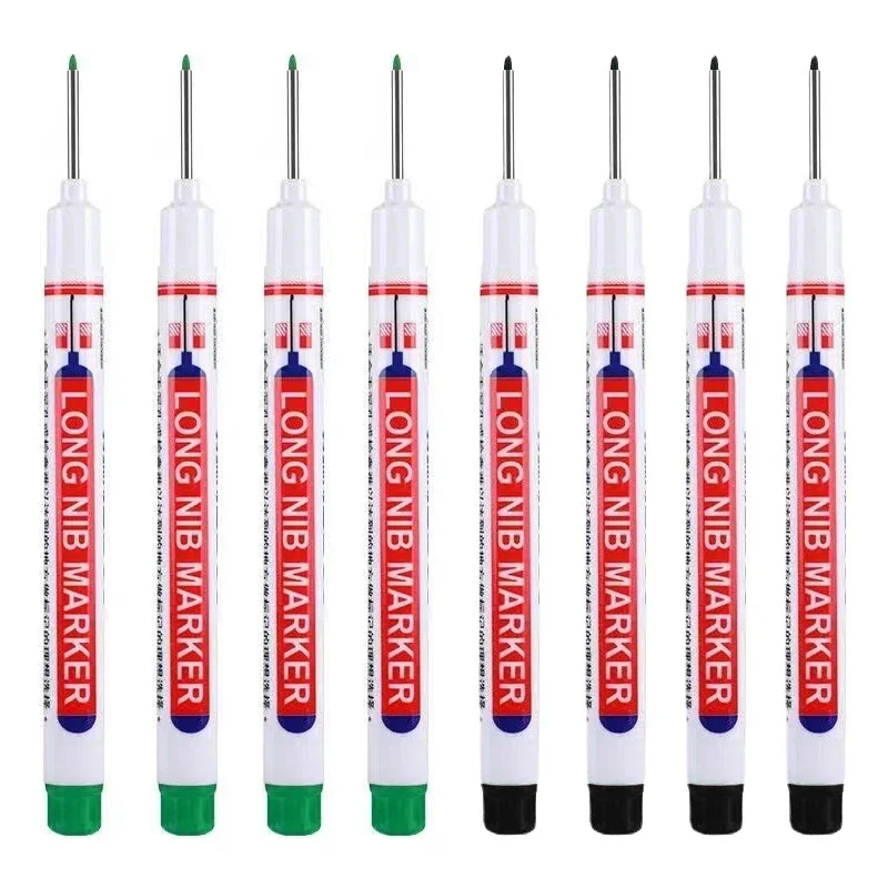 8 Teile/satz 20mm Tiefe Loch Lange Spitze Kopf Marker Für Metall Perforieren Stift Wasserdicht Bad Holzbearbeitung Dekoration Multi-zweck