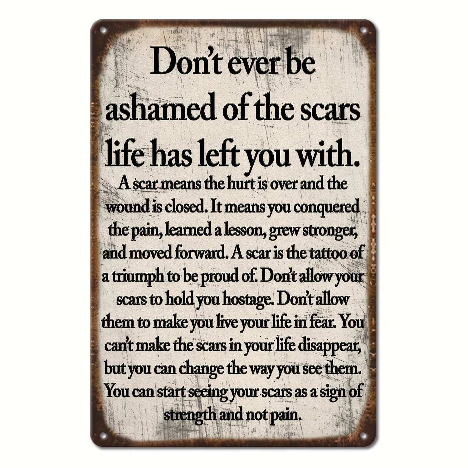 Home Decor Quotes On Wall - Dekorasi Dinding Logam Vintage 2D dengan
