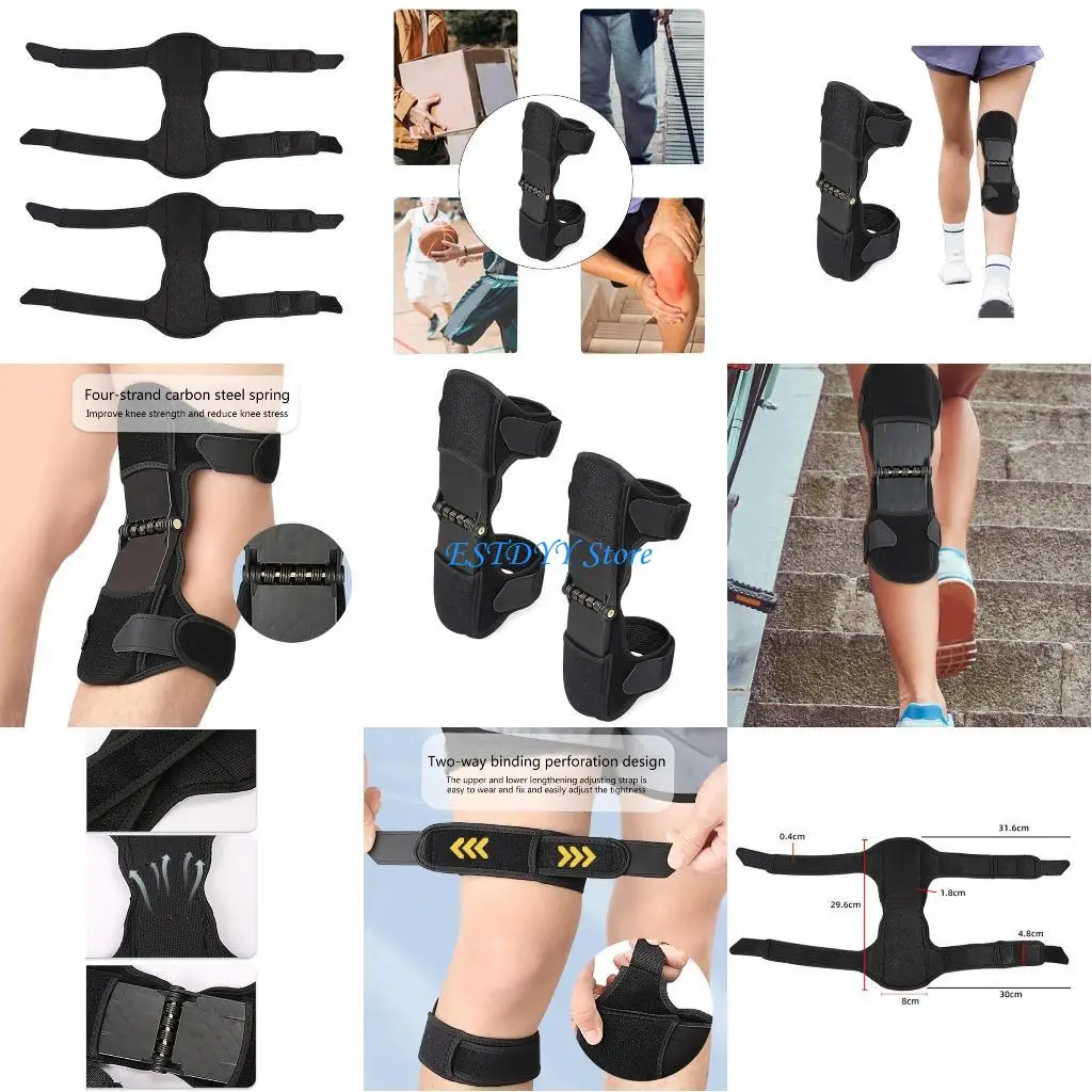 

G6DE Knee Support Brace with Spring Stabilizers Breathable Knee Support for Arthritis