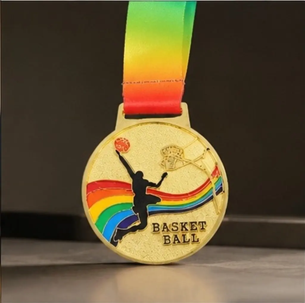 4Pcs Basketball Gold Medal Set Zinc Alloy Creative Design for School Sports Meets Tournament Awards and Community Events