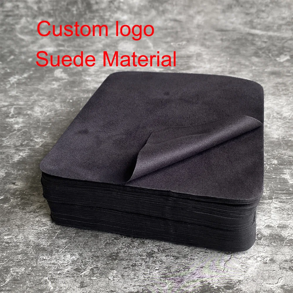 100pcs Custom logo Eyeglasses 145*175mm Chamois Glasses Cleaner Suede Microfiber Glasses Clean Cloth