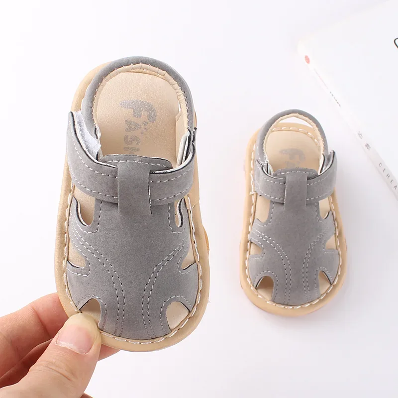 Summer Baby Girl Boy Sandals Candy Color Kids Shoe Infant Anti-collision Toddler Whistle Shoe Soft Bottom Children Beach Sandal