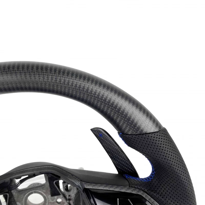 عجلة قيادة مخصصة من ألياف الكربون 8 R-Line MK8 ملحقات السيارة غير اللامعة #3