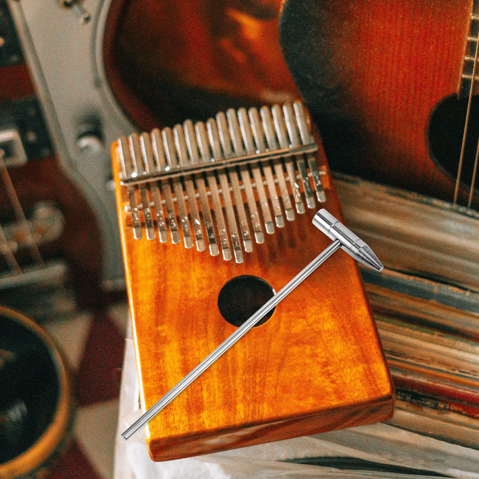 

Mini Tuning Hammer 132mm Metal Instrument Tool for Kalimba Thumb Piano Percussion Accessories Sound Maintenance