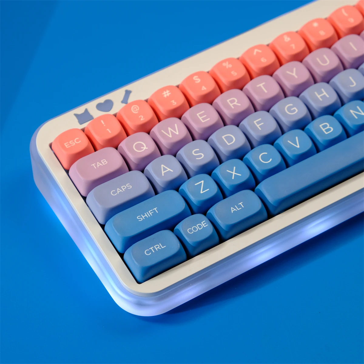 126 Keys Fairy Tale Gradient Color Keycaps Dye Sublimation MOA Profile PBT Keycaps For MX Switches Mechanical Keyboard Key Caps