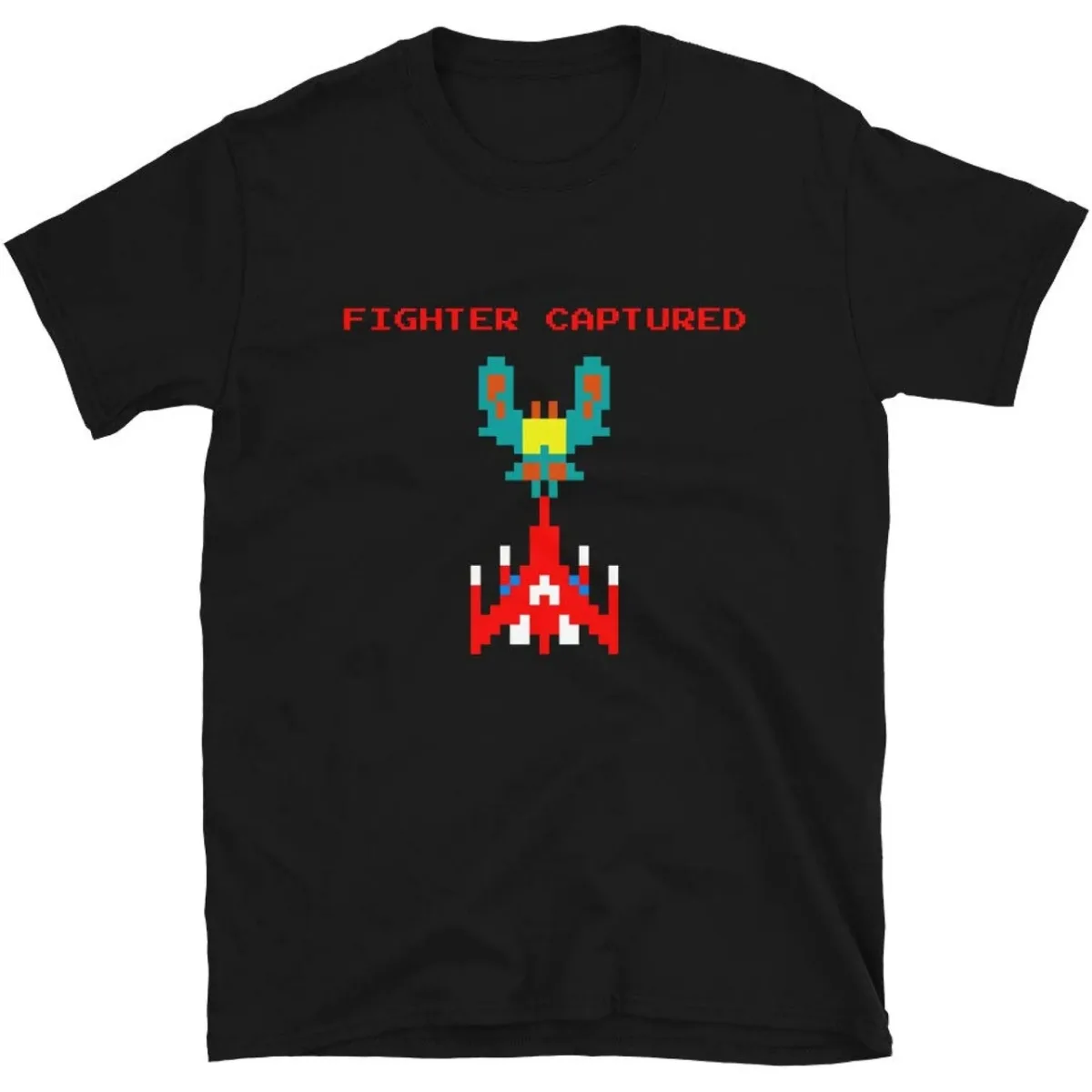 Cool Arcade Galaga Video Game Retro Vintage 80s Invader Space Gaming Alien t shirt for men 100% Cotton Gift Idea Clothes