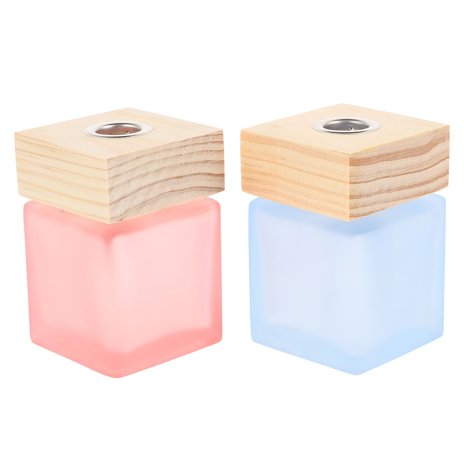 

2 Pcs Aromatherapy Essential Oil Glass Bottles Empty Refillable Decorative Fragrance Home Aroma Diffuser Container Bedroom
