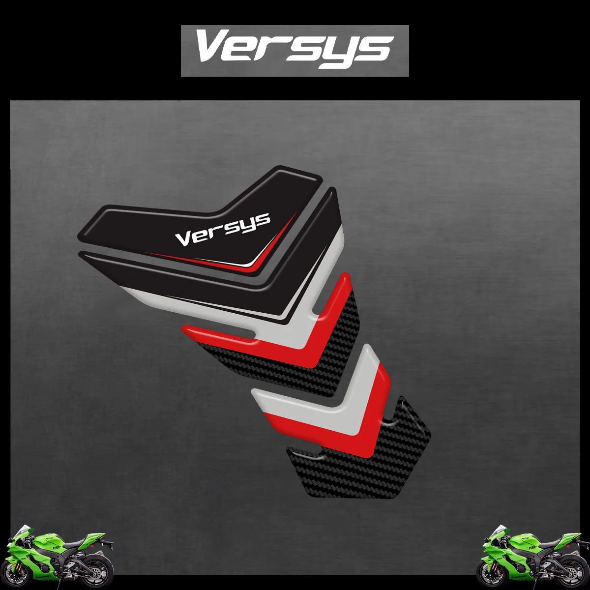 3D Motorrad Tank Pad Schutz Aufkleber für Kawasaki VERSYS1000 VERSYS650 VERSYS-X300