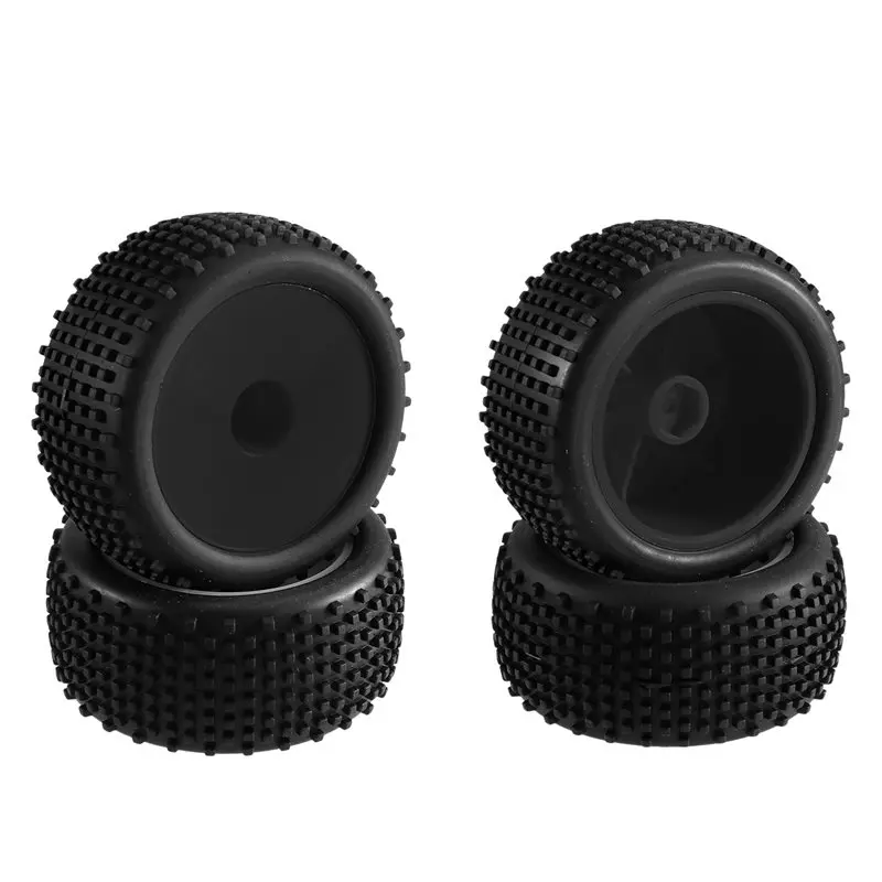 ABJA-For Tamiya Xray Xb2 Serpent Srx2 Tekno Compatible 4PCS 1/10 RC Off-Road Buggy Car Wheel Tires Wear-Resistant Off-Road Tires