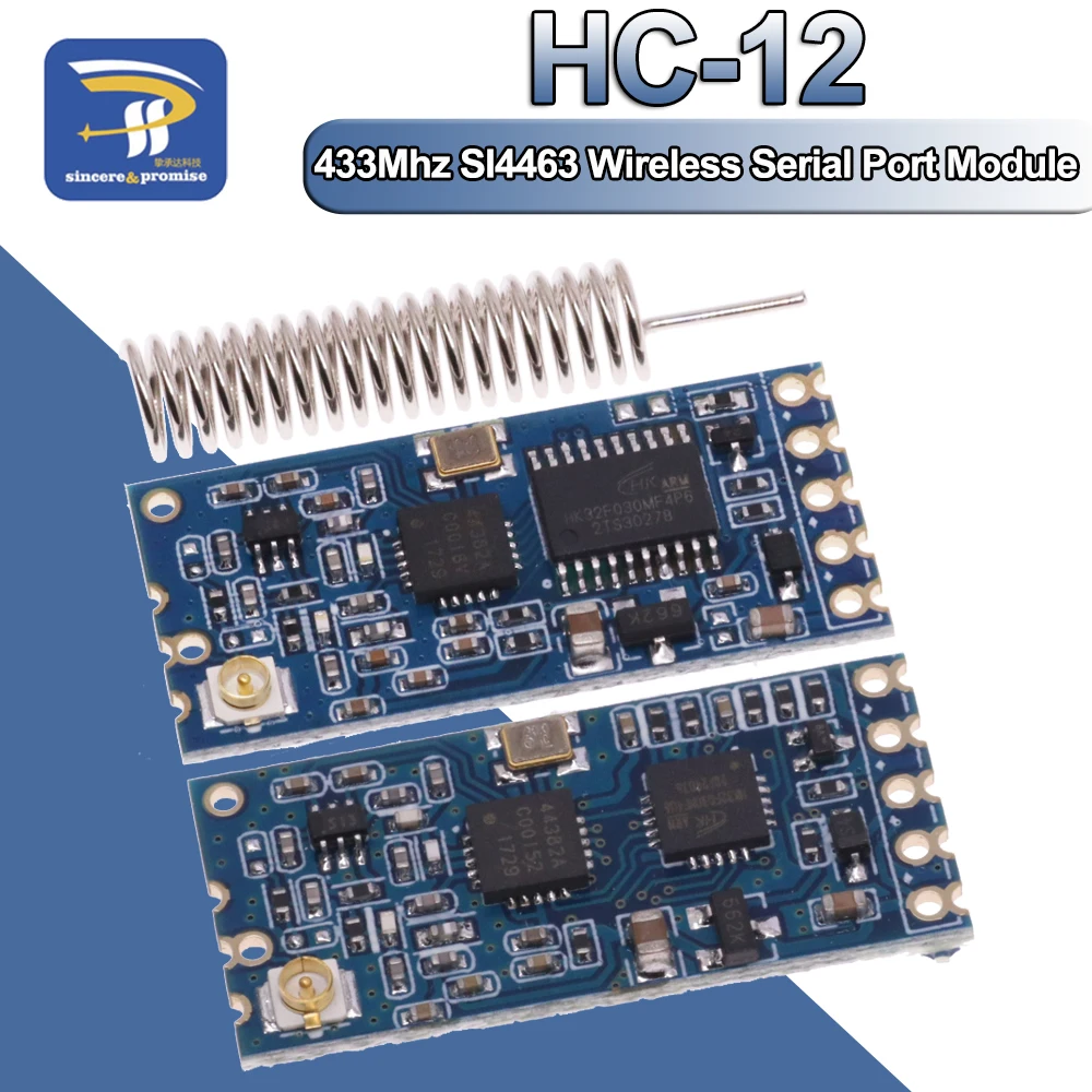 HC-12 SI4438/4463 Wireless Module 3.2V-5.5V 1000 Meters Distance 433M Wireless Serial Port Module UART Interface