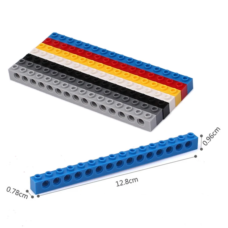 Bloc de construction technique MOC, pièces de haute technologie, brique 1x16, 15 trous, 3703, adapté à toutes les marques, jouet à petites particules