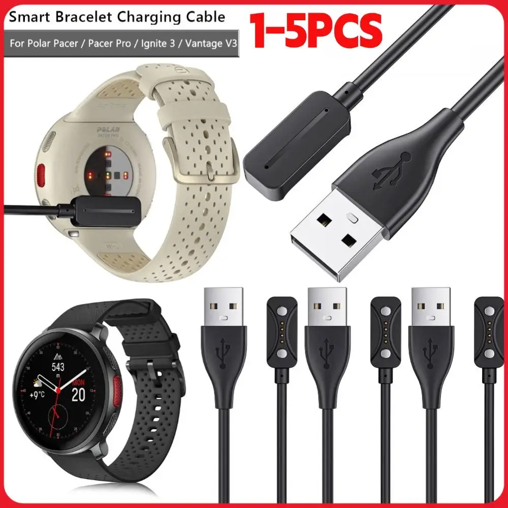 

1M Smartwatch USB Charging Cable Charger Adapter Replacement Power Dock Cord Wire For Polar Pacer/Pacer Pro/Ignite 3/Vantage V3