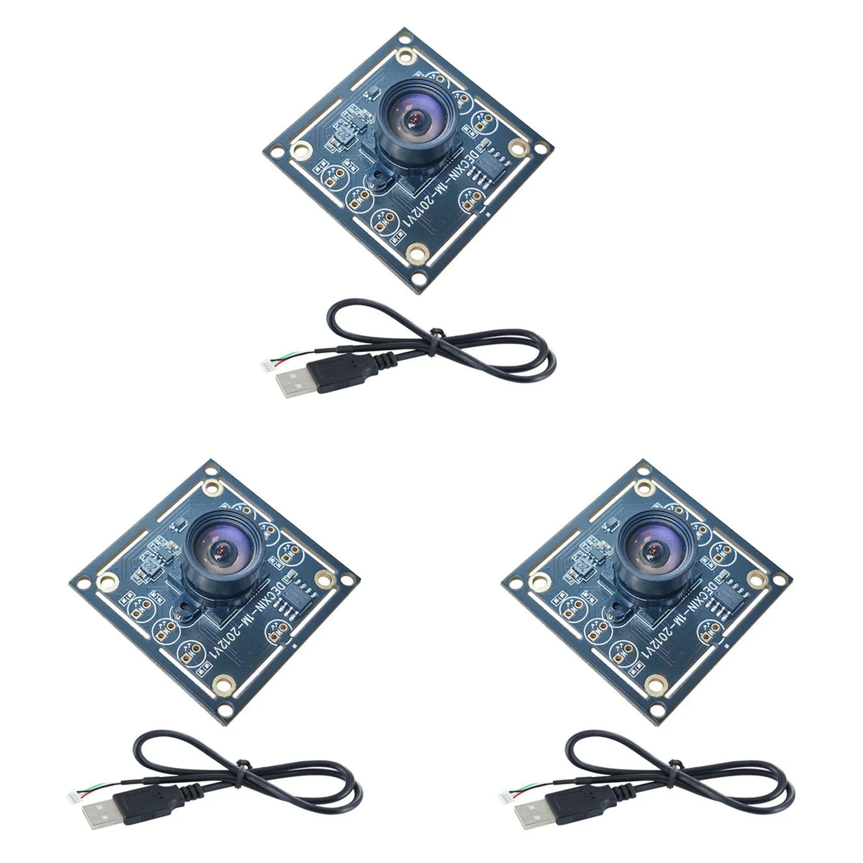 

3X OV9732 1MP Camera Module 100 Degree 1280x720 30FPS Camera with 3 Meter Cable Free Driver Manual Focus