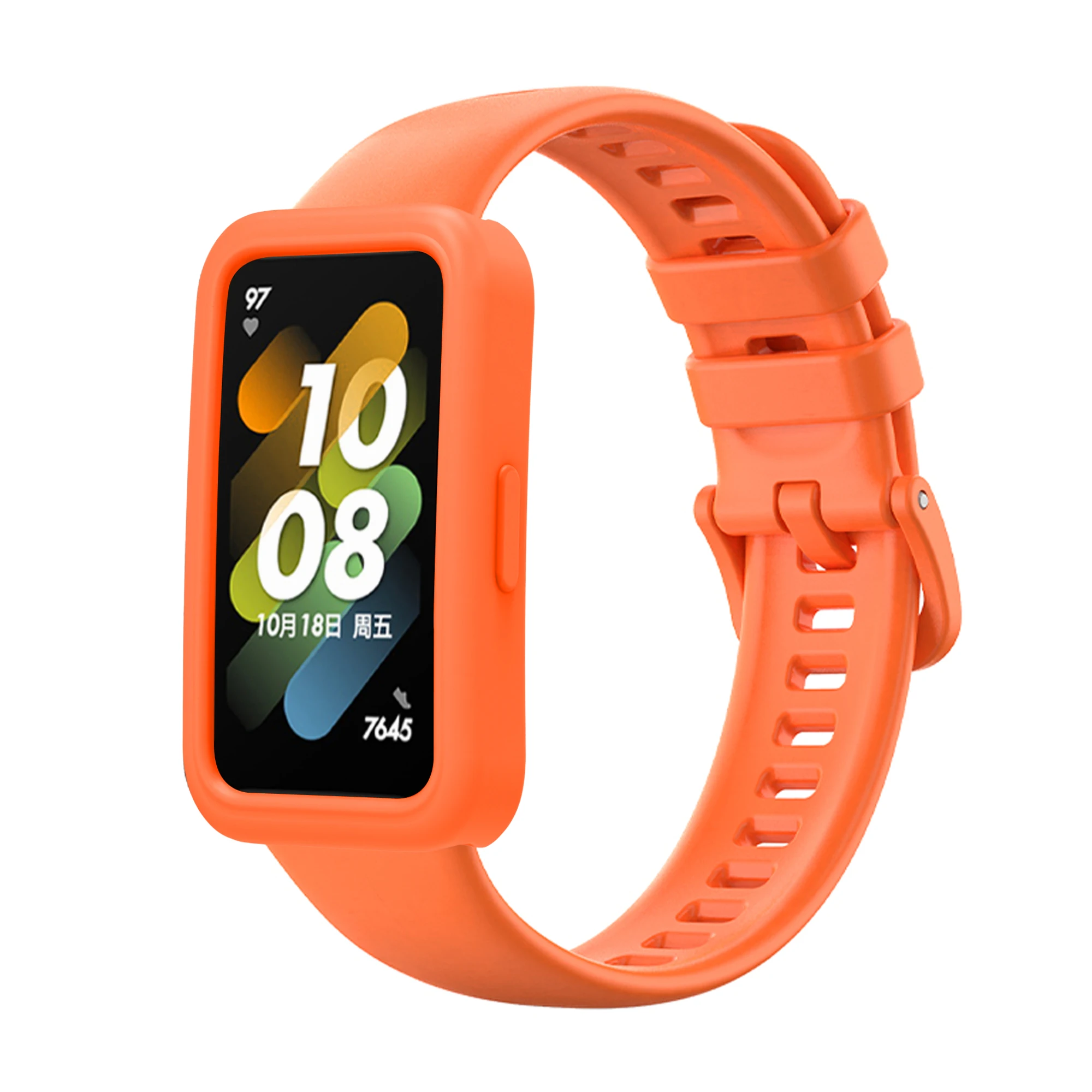 Silicone Protective Case + Strap For Huawei Band 8 9 10 Bracelet Wristband Accessories