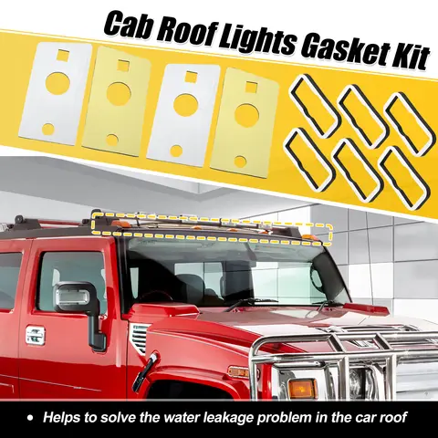 Motoforti 1 Set Roof Cab Marker Light Gasket Clearance Running Lamp Seal Front Rear Set for Hummer H2 2003-2009