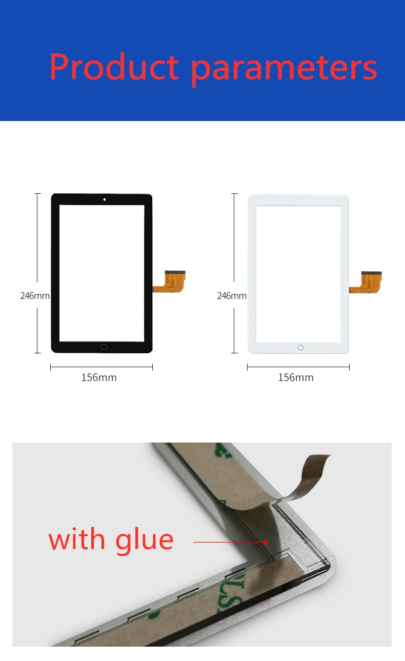 10.1 Inch touch screen P/N Kingvina-1041-H Tablet PC capacitive touch screen panel repair replacement parts