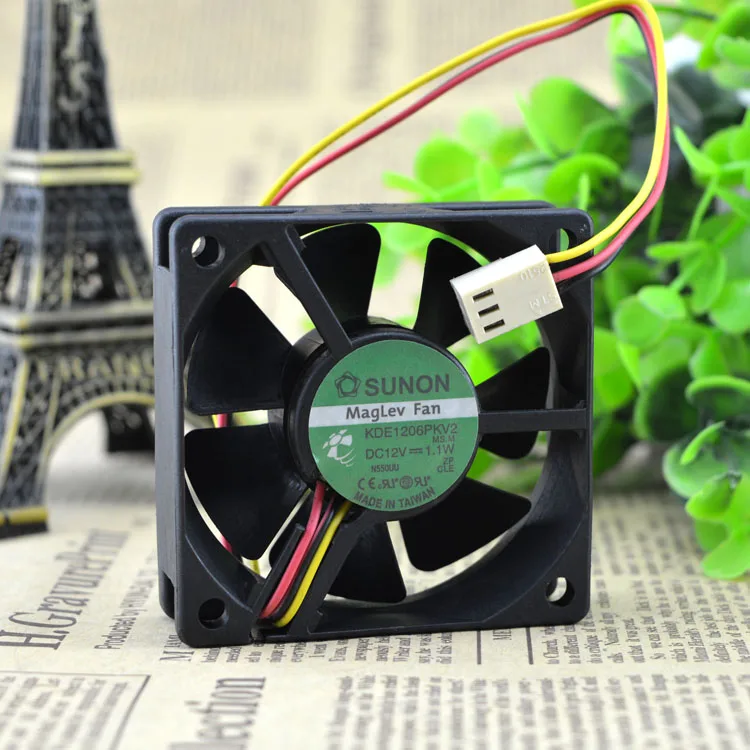 ORIGINAL KDE1206PKV2 12V 1.1W 6CM 6020 3 FIOS VENTILADOR