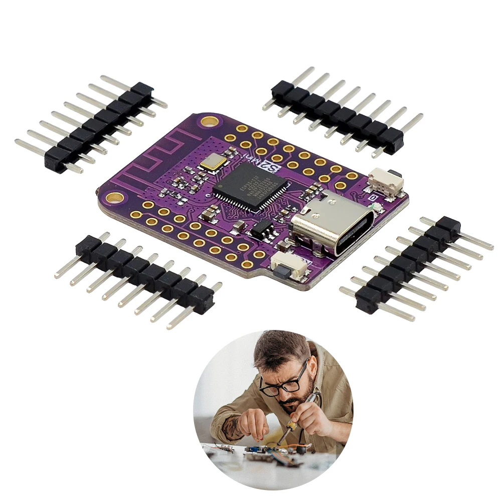 

ESP32 S2 Mini TYPE-C WIFI Module Board Based ESP32-S2FN4R2 4MB FLASH 2MB PSRAM Mini WiFi Board for Arduino