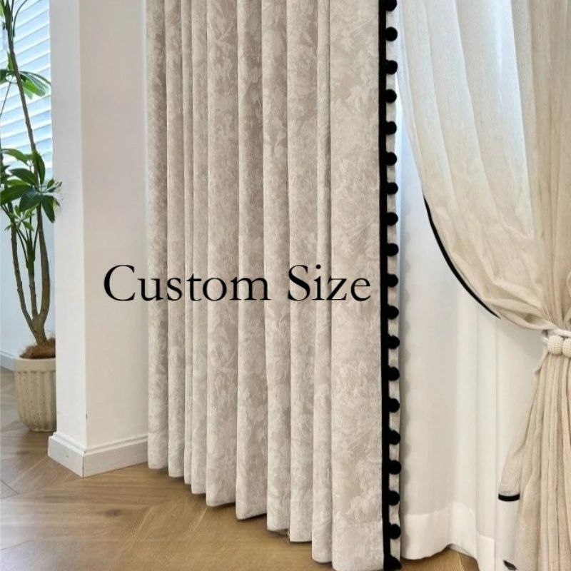 Downton Abbey Chenille Jacquard French Blackout Custom Size Luxury Elegant Curtains for Living Dining Room Bedroom Fashion Decor