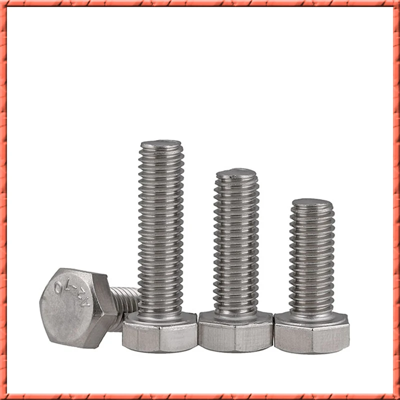 Fine Thread Stainless Steel 304 External Hexagon Bolt M12 Pitch 1.25 And 1.5 Fine Tooth Screw Anti Rust Hex Hend Screw