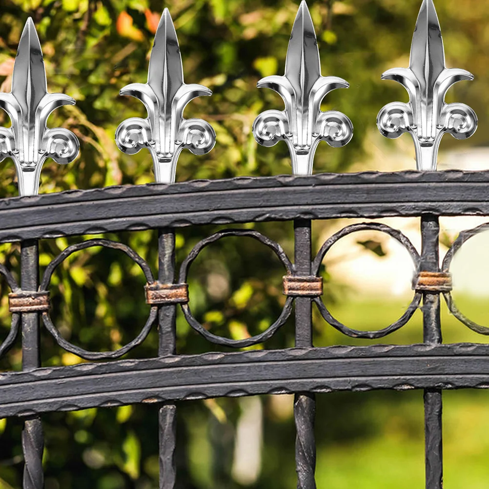 

6pcs European Style Fence Decorations Metal Finials For Garden Yard Fence Topper Outdoor Security Privacy Farm Lawn Decor
