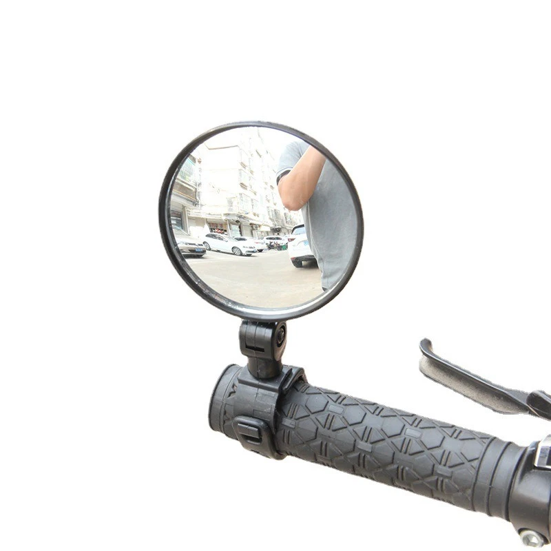 Bicycle Rearview Mirror, Wide-angle Convex Mirror,  Reflector, Mountain Bike Rearview Mirror, Silicone Handle Rearview Mirror