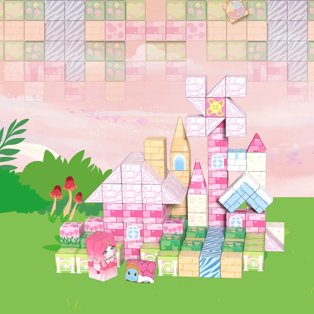 مكعبات بناء مغناطيسية للأطفال مجموعة ألعاب عالم المغناطيس ألعاب حسية جذعية للأولاد والبنات هدية ألعاب بناء تعليمية ذاتية الصنع