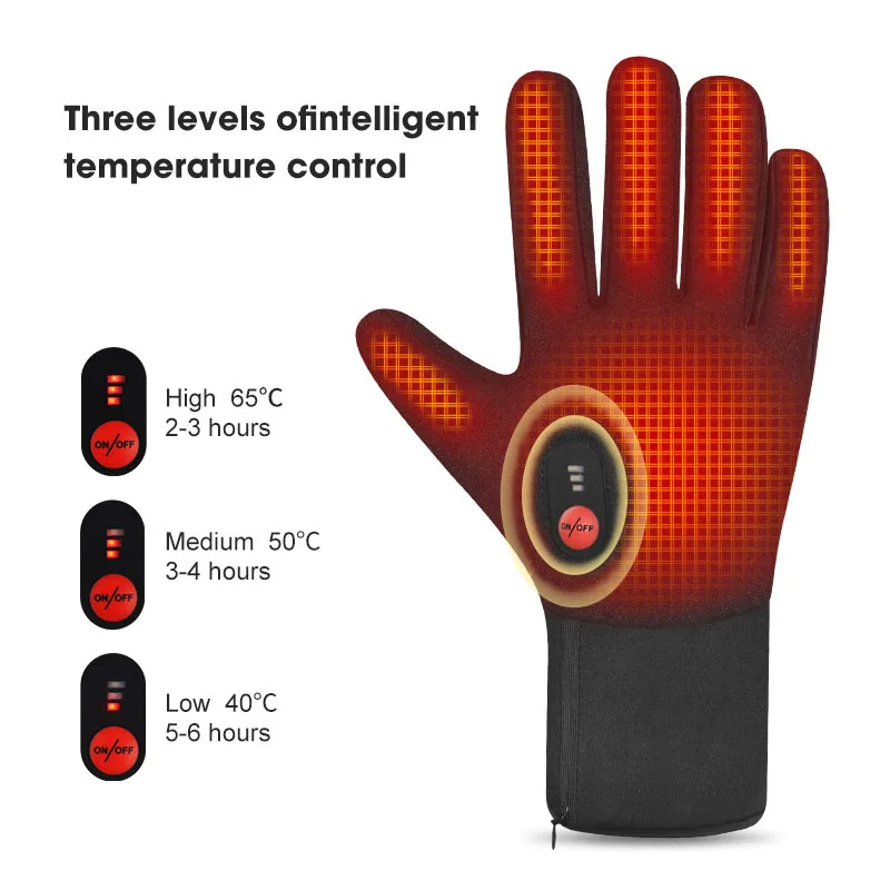 Thermal Heated Gloves Motorcycle Skiing Men Women Electric Heating Glove Winter Waterproof Warm Rechargeable Heated Glove