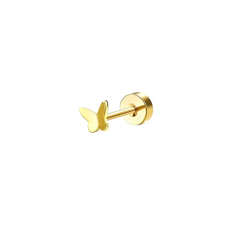 Bobisty 1pc Earrings Surgical Stainless Steel Earrings for Women Dainty Flat Back Earring Stud Hoop Cartilage for Sensitive Ears - Image 12