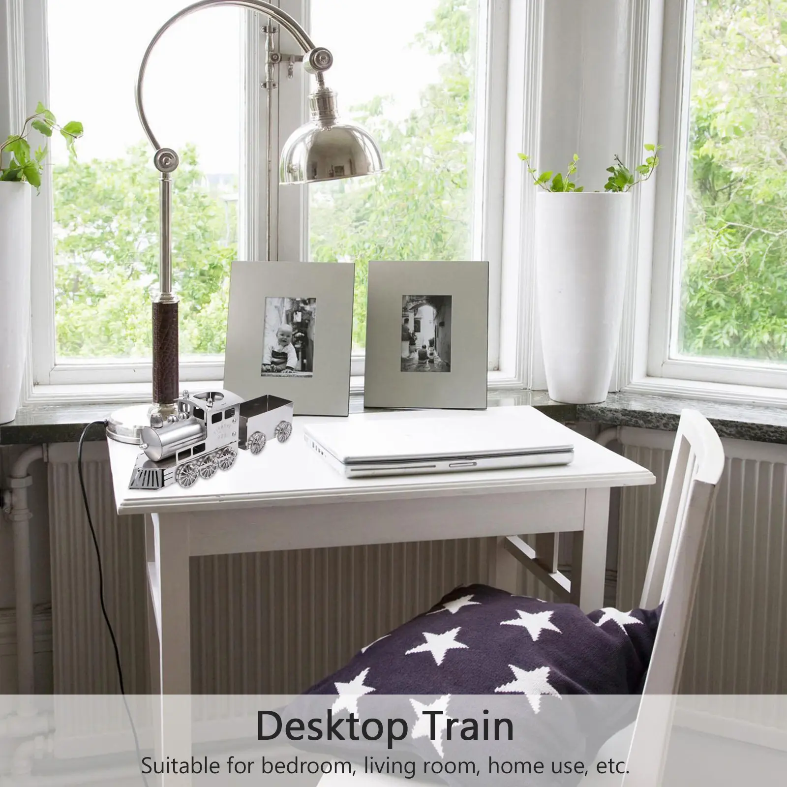 

1Set Steam Train Desktop Decor Retro Style Table Display Creative Compact Train Ornament Steam Locomotive