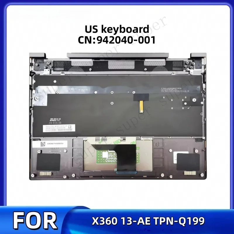 New For HP Spectre X360 13-AE TPN-Q199 US keyboard / Keyboard with C case/Brown 942040-001
