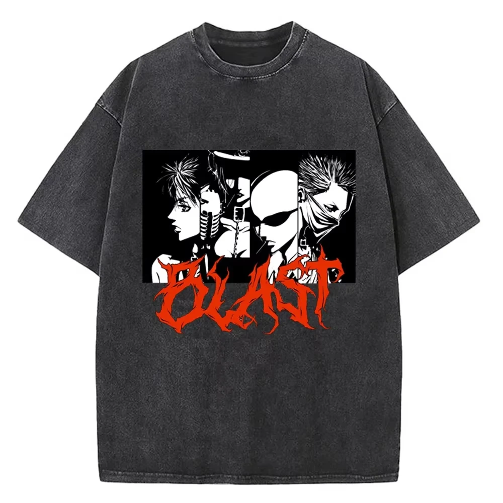 Sommer-Hot-Sale: Japanisches Anime Nana Osaki Washed Graphic T-Shirt für Männer und Frauen, Harajuku T-Shirt, Y2K Gothic Baumwolle Oversized T-Shirt – Detail 3