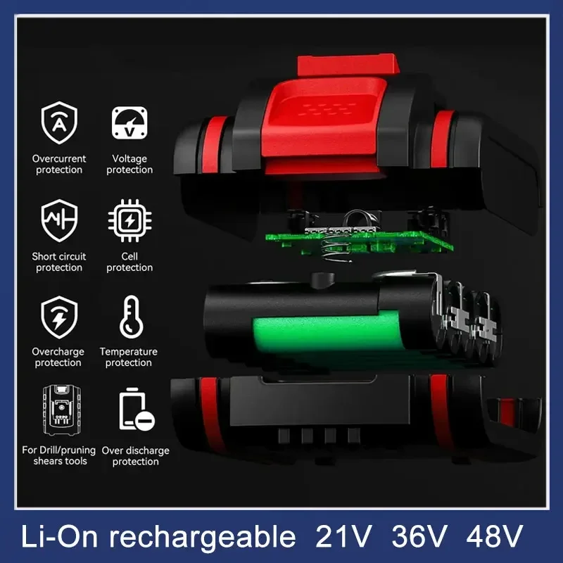 21V Cordless Impact Drill Battery Power Battery,Replace 48VF 36VF 88VF Replacement Battery for Power Tool