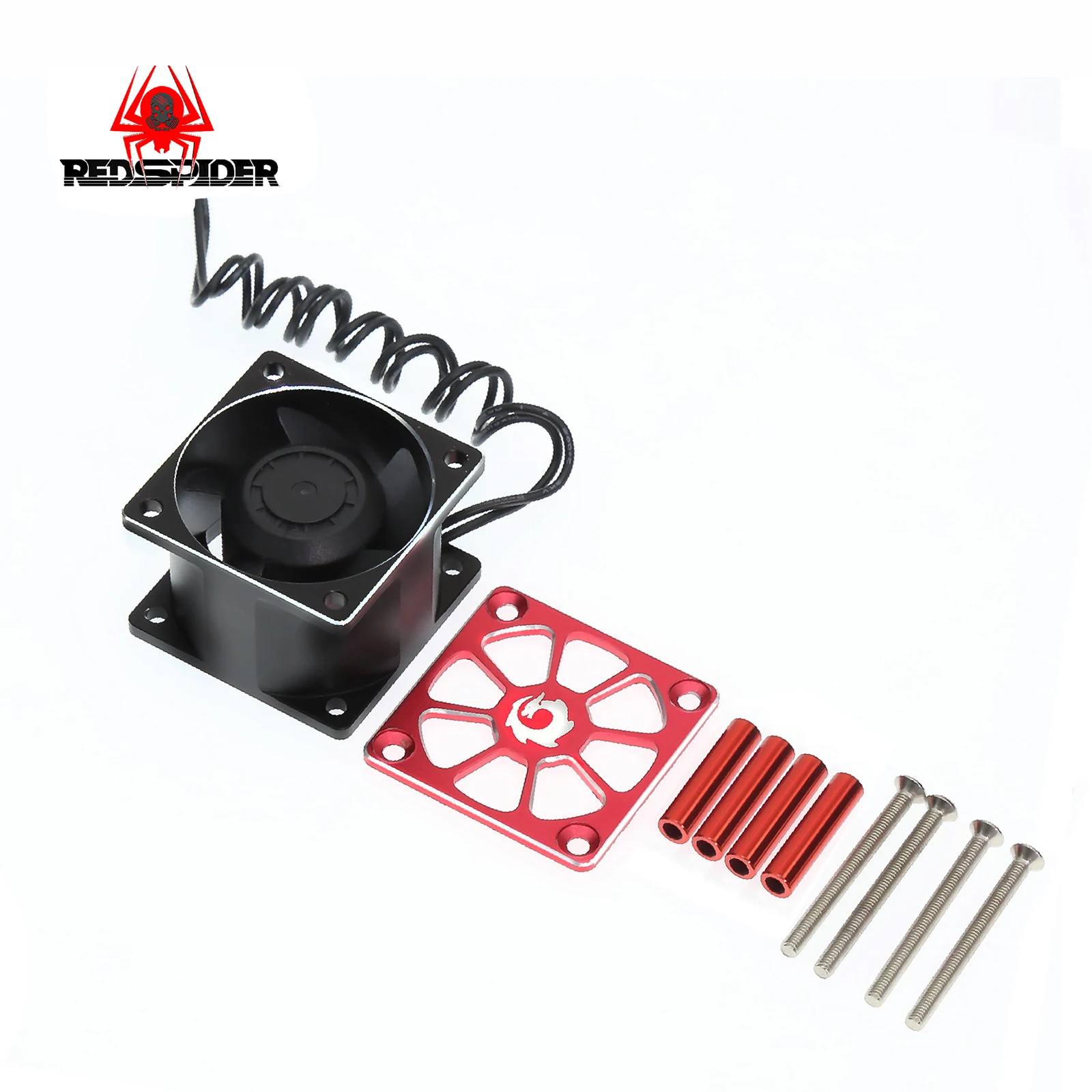 

RED SPIDER New Metal Fan Radiator for ARRMA Quick Customer Magic Snake Cooling Fan 4028 Fan 1/10 FURY MEGA Cooling