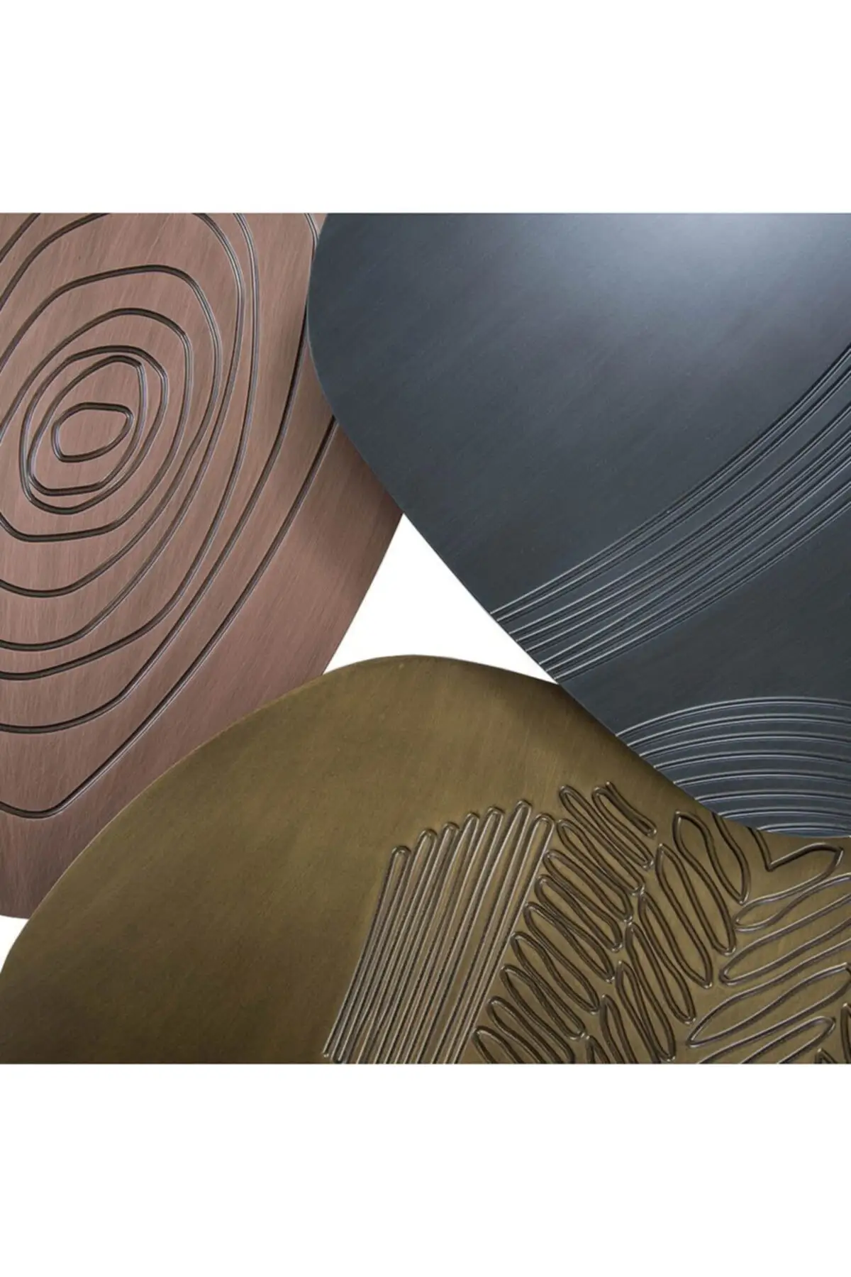 Nora Triple Coffee Table Modern Zigon Nordic Side Coffee Table Minimal 3 PCs Coffee Table Set