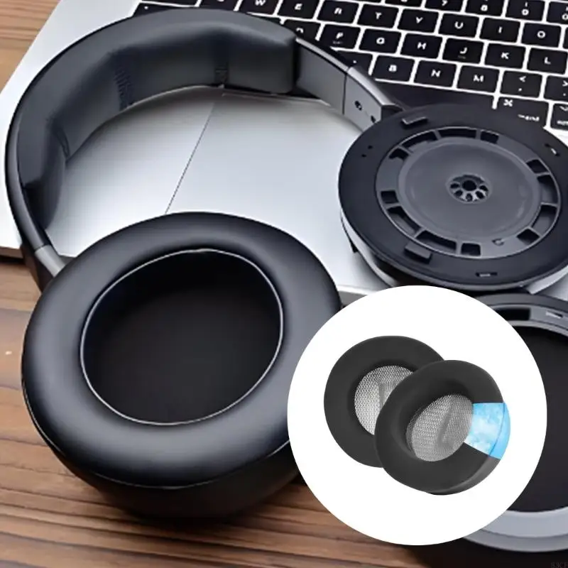 Breathable Ice Fiber Ear Pad For VirtuosoMAX/VirtuosoPRO Gaming Headphone Earcup 83CF