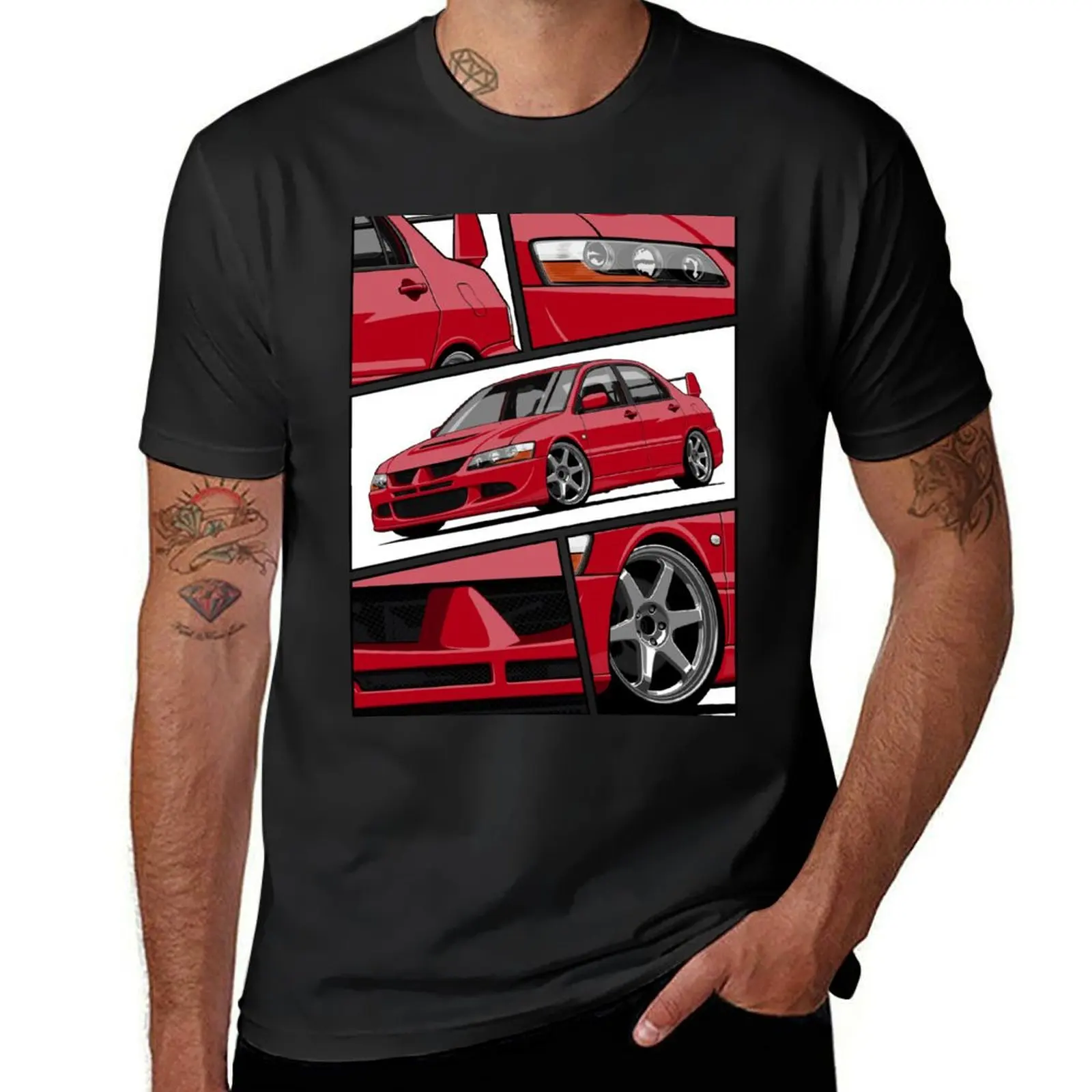 Lancer Evolution VIII (red) T-Shirt cute tops anime sports fans kawaii clothes men workout shirt