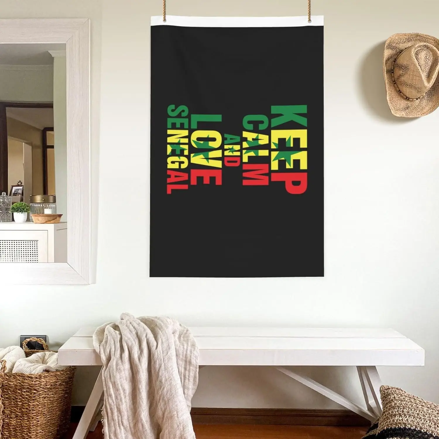 Flagnshow 100% Polyester Keep Calm And Love Senegal Flag