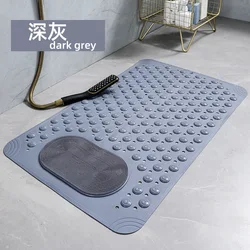 New Non-slip Bath Mat with Suction Cup and Drain Hole, Soft Machine-washable Shower Mat Non-slip Bath Mat